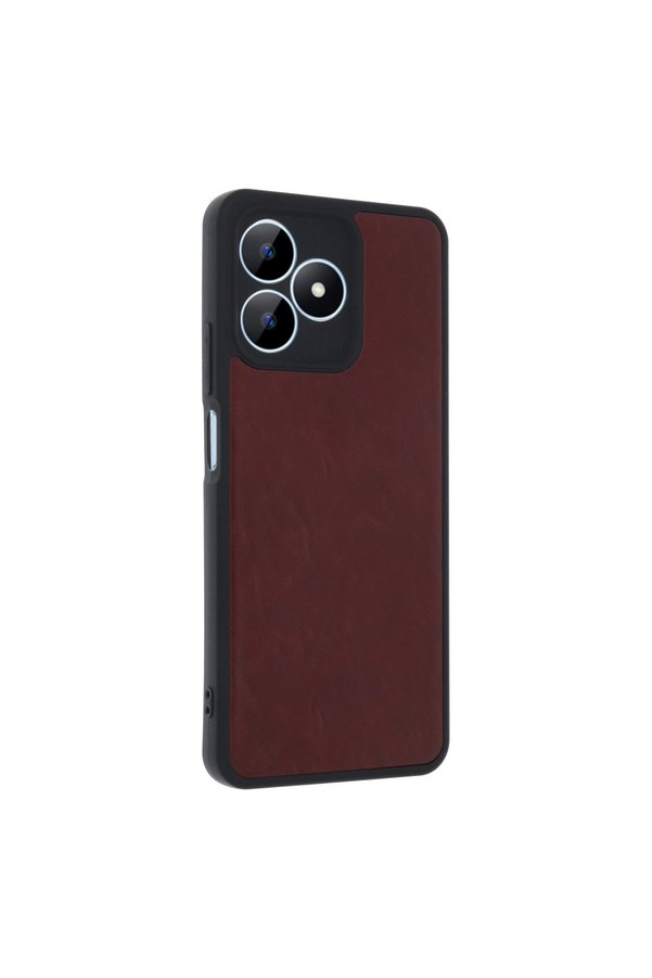 Evi̇mdeyokyok Realme Note 50 4G Kılıf Aras Deri̇ Kapak - Bordo