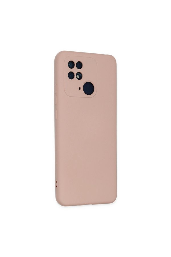 Evimdeyokyok Xiaomi Redmi 10C Kılıf Nano İçi Kadife Silikon - Pudra