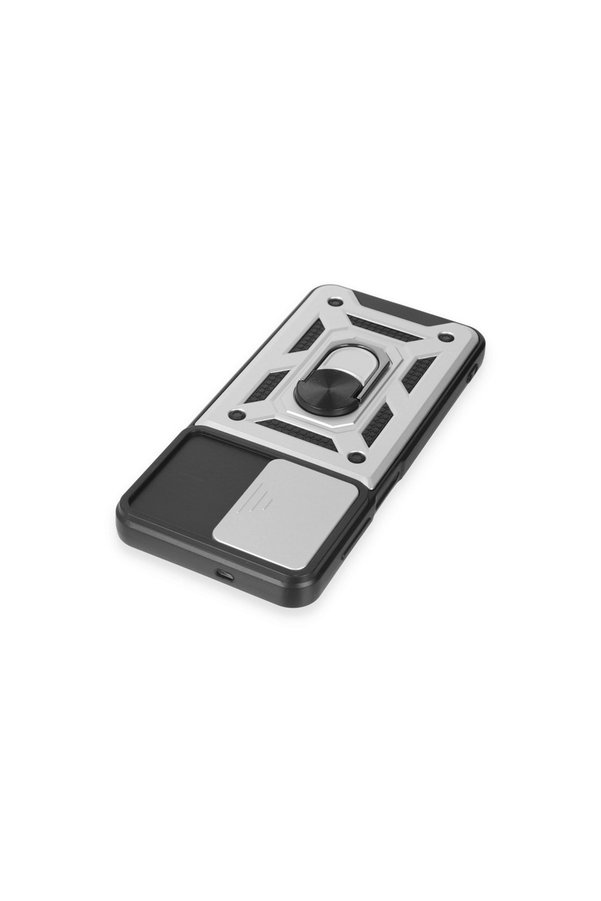 Evi̇mdeyokyok Samsung Galaxy M14 5G Kılıf Pars Lens Yüzüklü Si̇li̇kon - Gümüş
