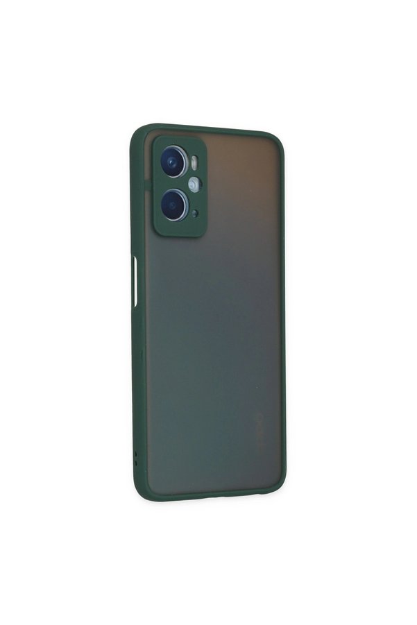Evimdeyokyok Oppo A96 Kılıf Montreal Silikon Kapak - Yeşil