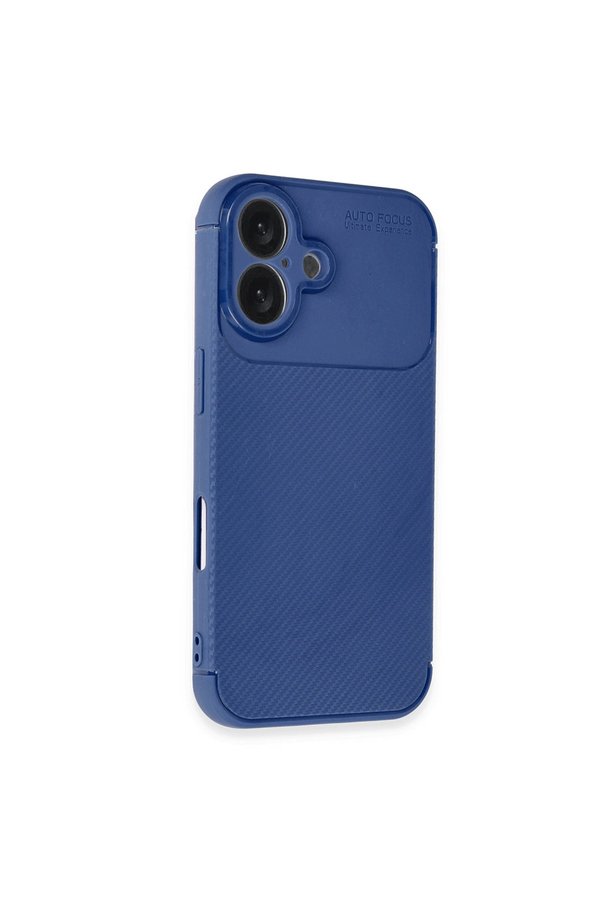 Evimdeyokyok Apple İphone 16 Plus Kılıf Auto Focus Karbon Kapak - Lacivert