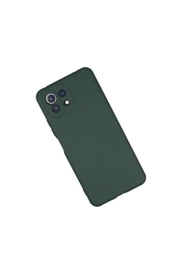 Evimdeyokyok Xiaomi Mi 11 Lite Kılıf Nano İçi Kadife Silikon - Koyu Yeşil