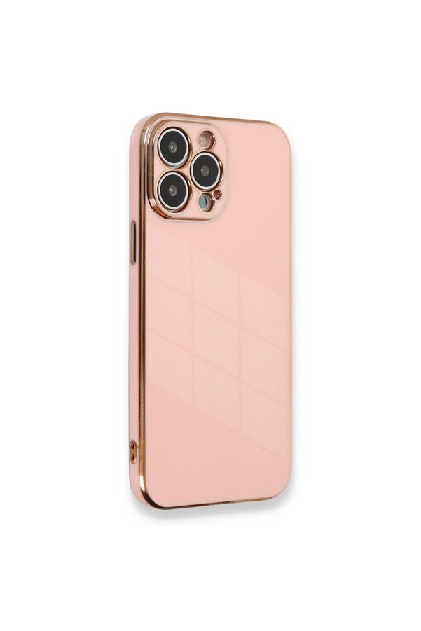 Evimdeyokyok Apple İphone 13 Pro Kılıf Volet Silikon - Pembe