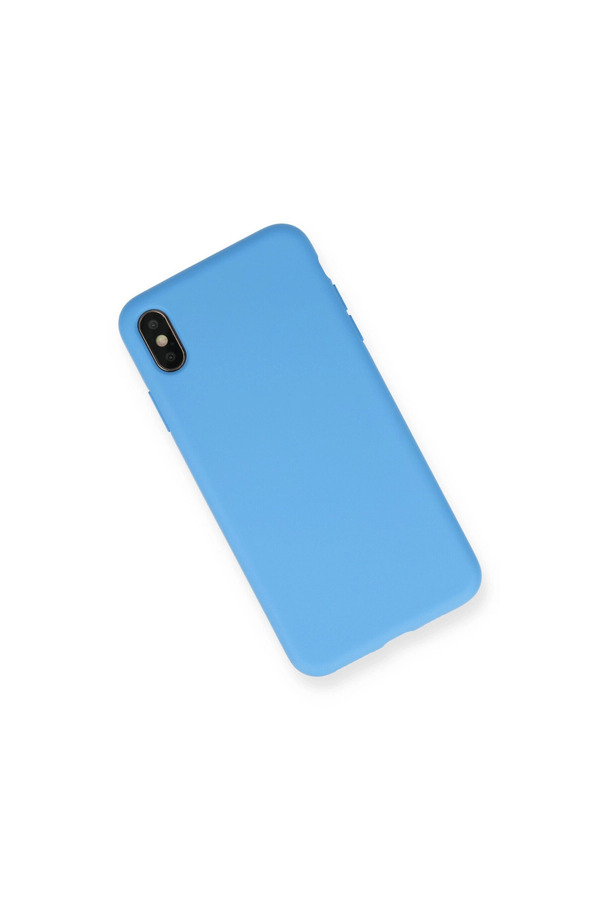 Evimdeyokyok Apple İphone Xs Max Kılıf Nano İçi Kadife Silikon - Mavi