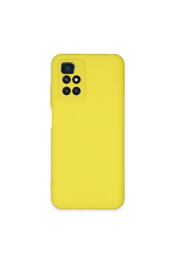 Evimdeyokyok Xiaomi Redmi 10 2022 Kılıf Nano İçi Kadife Silikon - Sarı
