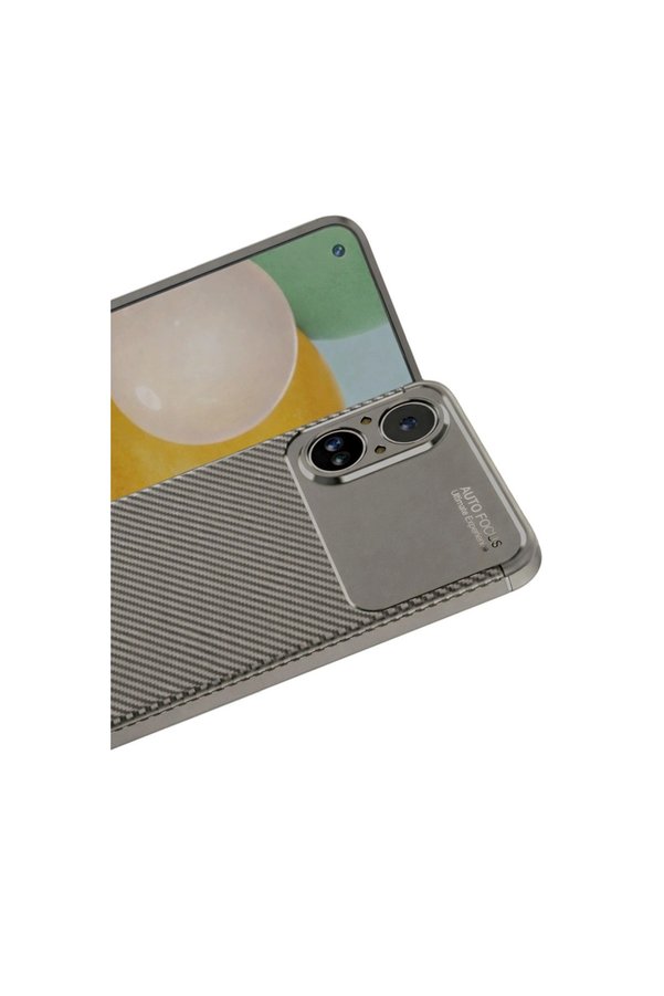 Evi̇mdeyokyok Realme 12 Li̇te Kılıf Auto Focus Karbon Kapak - Gri̇