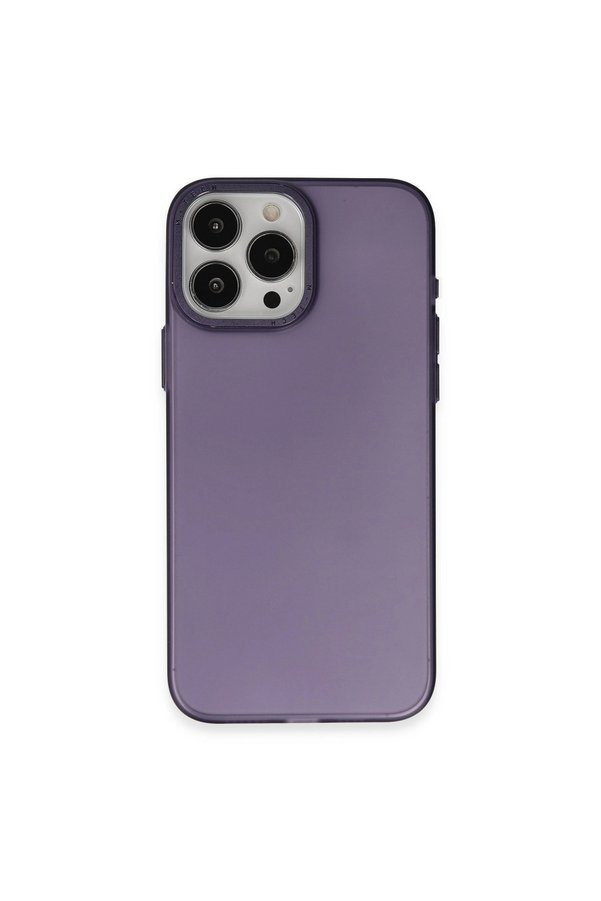 Evimdeyokyok Apple İphone 15 Pro Max Kılıf Modos Metal Kapak - Derin Mor