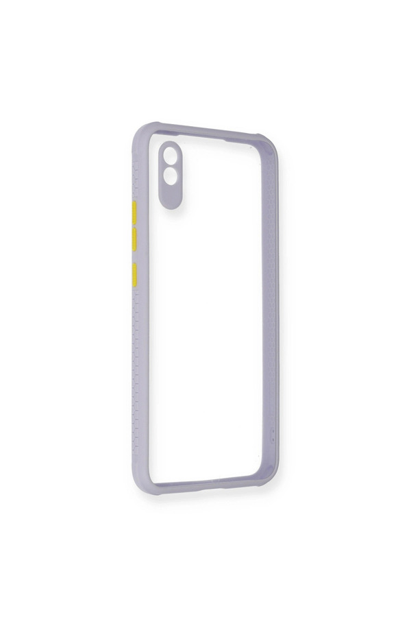 Evimdeyokyok Xiaomi Redmi 9A Kılıf Miami Şeffaf Silikon - Lila