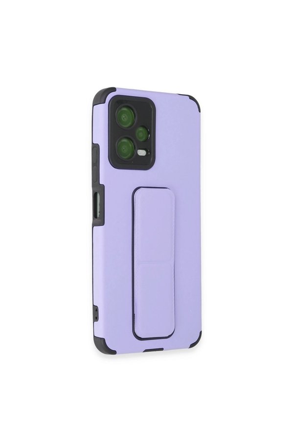 Evimdeyokyok Xiaomi Poco X5 5G Kılıf Mega Standlı Silikon - Lila