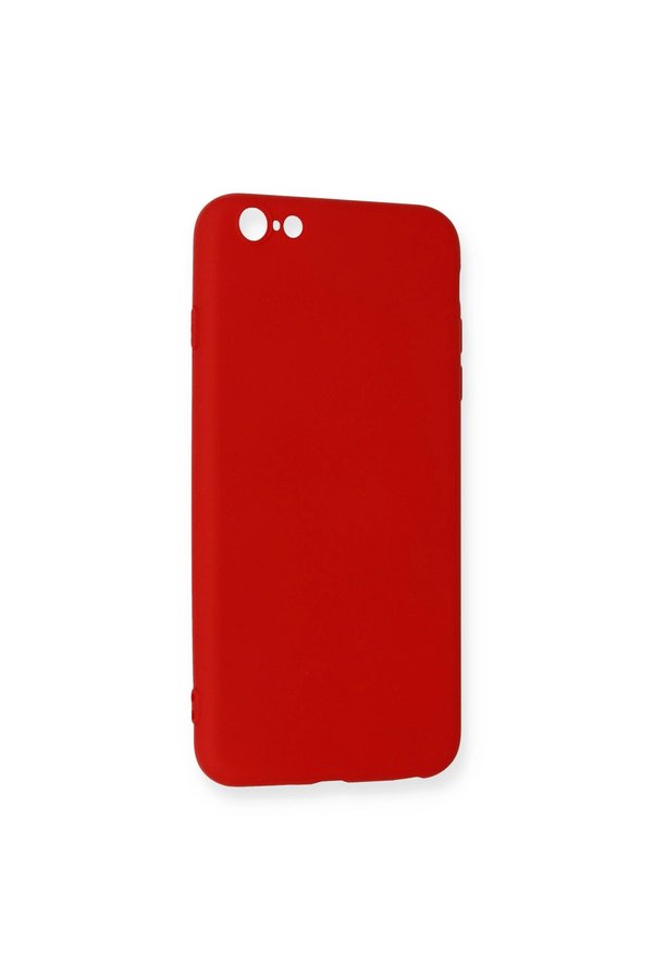 Evimdeyokyok Apple İphone 6 Plus Kılıf Nano İçi Kadife Silikon - Kırmızı