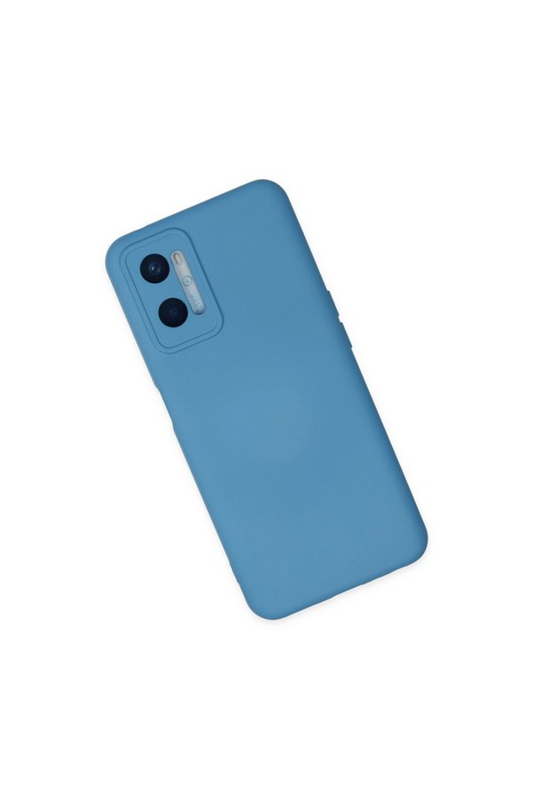 Evimdeyokyok Oppo A96 Kılıf Nano İçi Kadife Silikon - Mavi