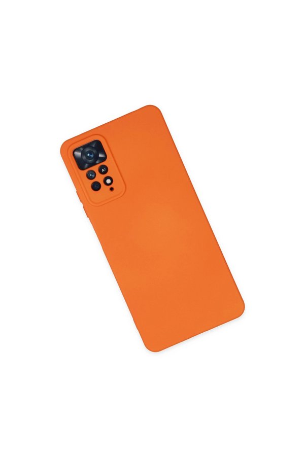 Evimdeyokyok Xiaomi Redmi Note 11 Pro Kılıf Nano İçi Kadife Silikon - Turuncu