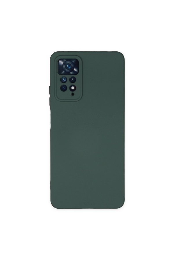 Evimdeyokyok Xiaomi Redmi Note 11 Pro Kılıf Nano İçi Kadife Silikon - Koyu Yeşil