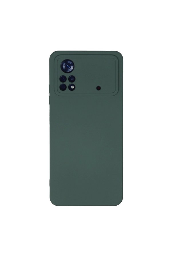 Evimdeyokyok Xiaomi Poco X4 Pro 5G Kılıf Nano İçi Kadife Silikon - Koyu Yeşil