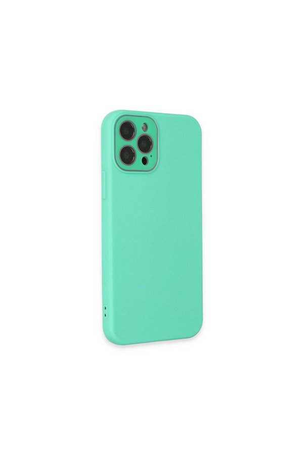 Evimdeyokyok Apple İphone 12 Pro Max Kılıf Lansman Glass Kapak - Turkuaz