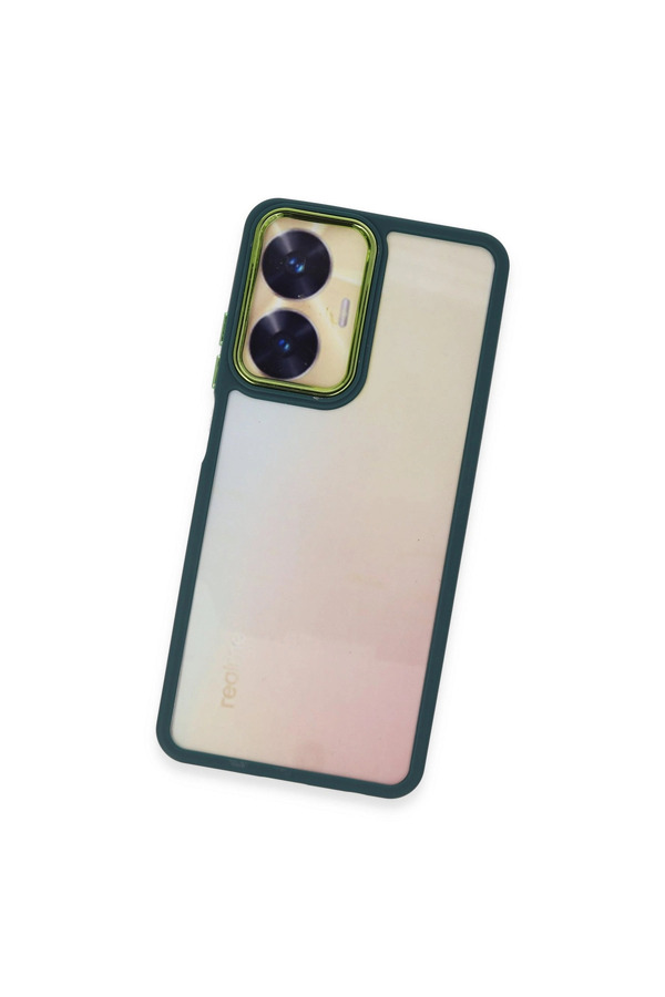 Evi̇mdeyokyok Realme C55 Kılıf Dora Kapak - Haki̇ Yeşi̇l
