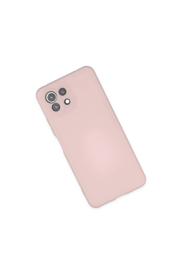 Evimdeyokyok Xiaomi Mi 11 Lite Kılıf Nano İçi Kadife Silikon - Pudra