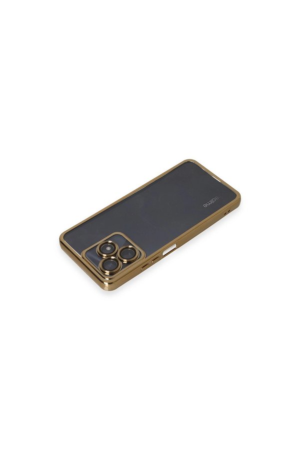 Evi̇mdeyokyok Realme C53 Kılıf Razer Lensli̇ Si̇li̇kon - Gold