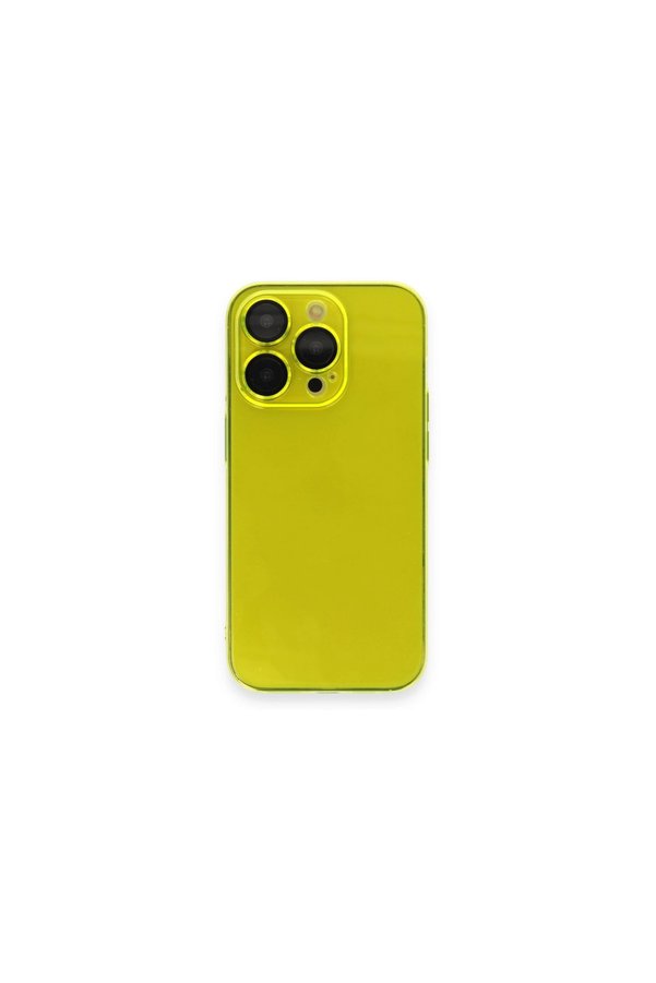 Evimdeyokyok Apple İphone 14 Pro Kılıf Armada Lensli Kapak - Sarı