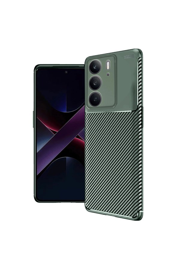Evimdeyokyok Realme C75 4G Auto Focus Karbon Kapak - Koyu Yeşil