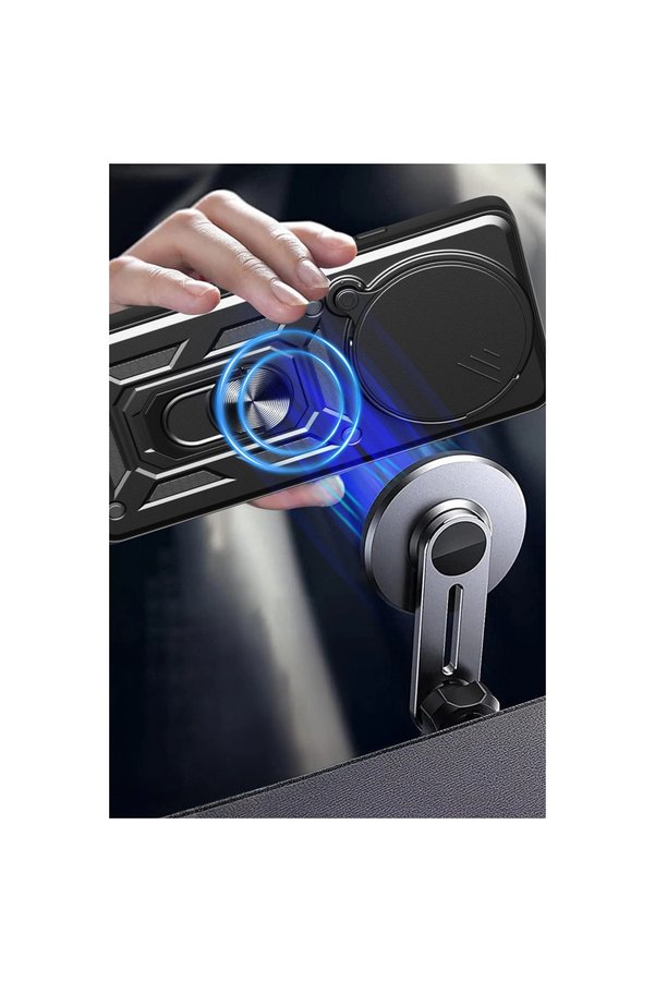 Evi̇mdeyokyok Xi̇aomi̇ Redmi̇ Note 14 Pro Plus Kılıf Pars Lens Yüzüklü Si̇li̇kon - Laci̇vert