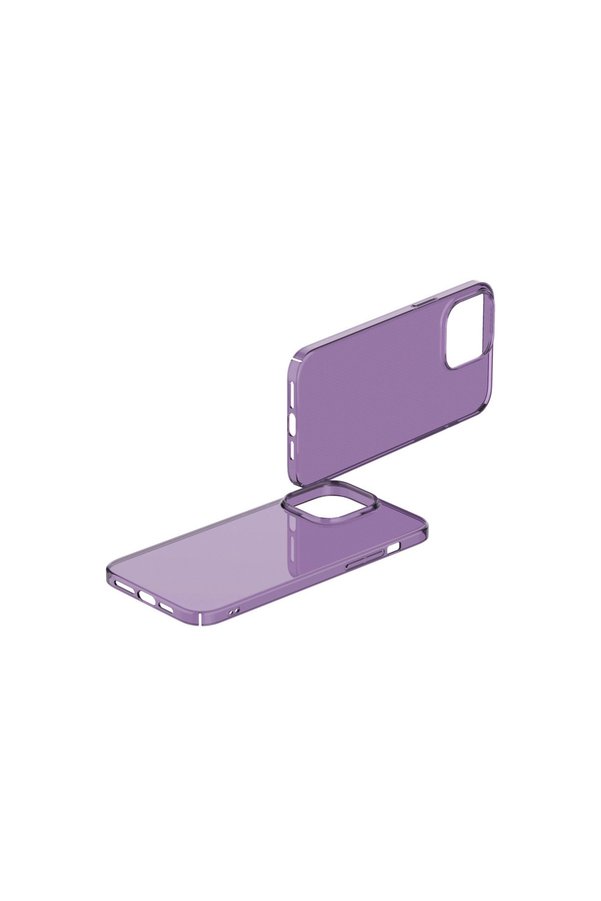Evi̇mdeyokyok Apple İphone 13 Pro Max Kılıf Pc Sert Şeffaf Kapak - Mor