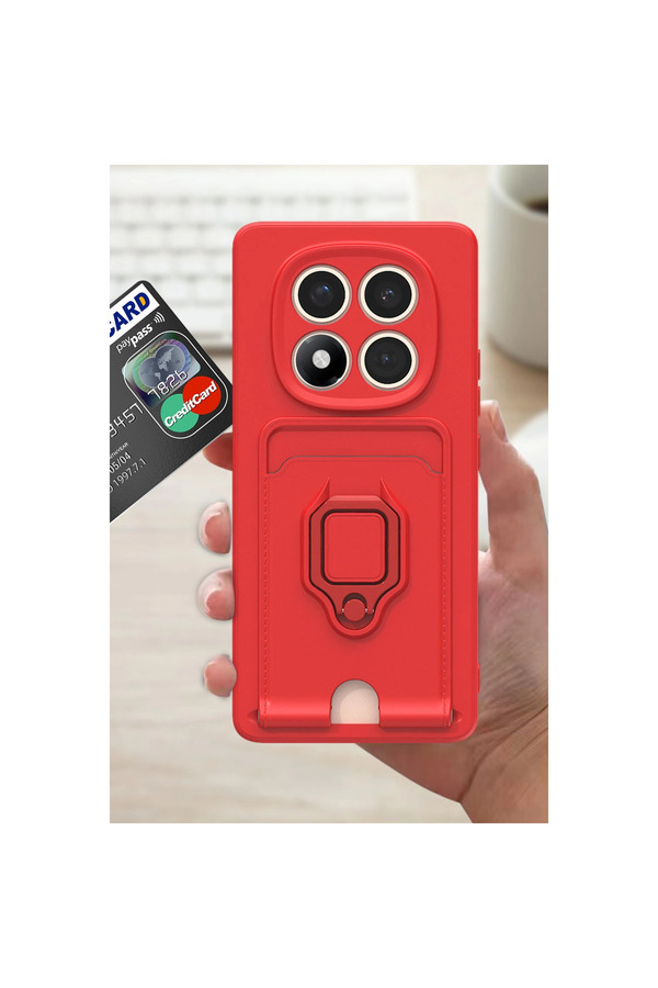 Evi̇mdeyokyok Xi̇aomi̇ Redmi̇ Note 14 Pro 5G Kılıf Zuma Kartvi̇zi̇tli̇ Yüzüklü Si̇li̇kon - Laci̇vert