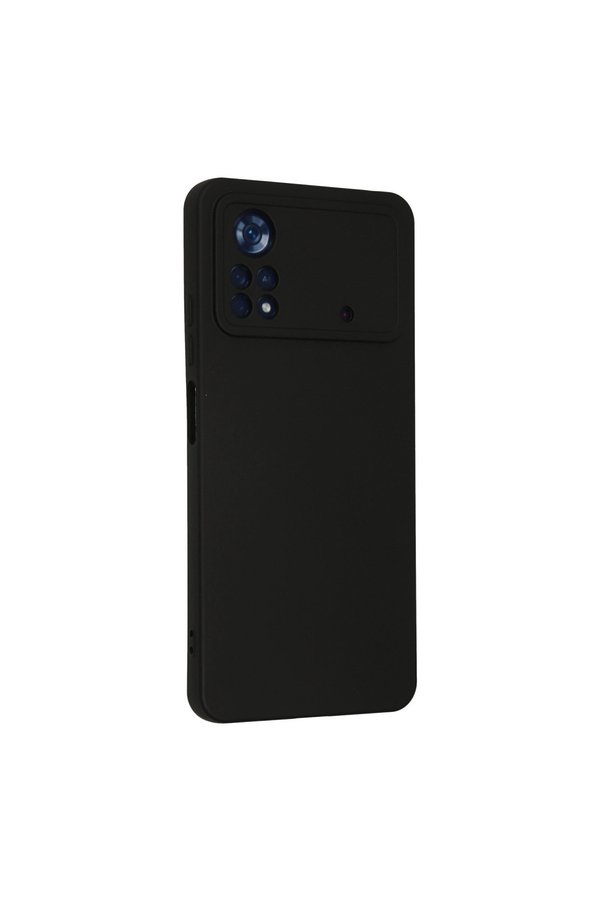 Evimdeyokyok Xiaomi Poco X4 Pro 5G Kılıf Nano İçi Kadife Silikon - Siyah