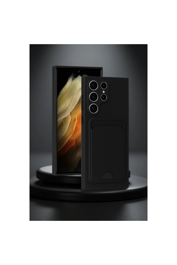 Evi̇mdeyokyok Samsung Galaxy S24 Ultra Kılıf Kelvi̇n Kartvi̇zi̇tli̇ Si̇li̇kon - Koyu Yeşi̇l