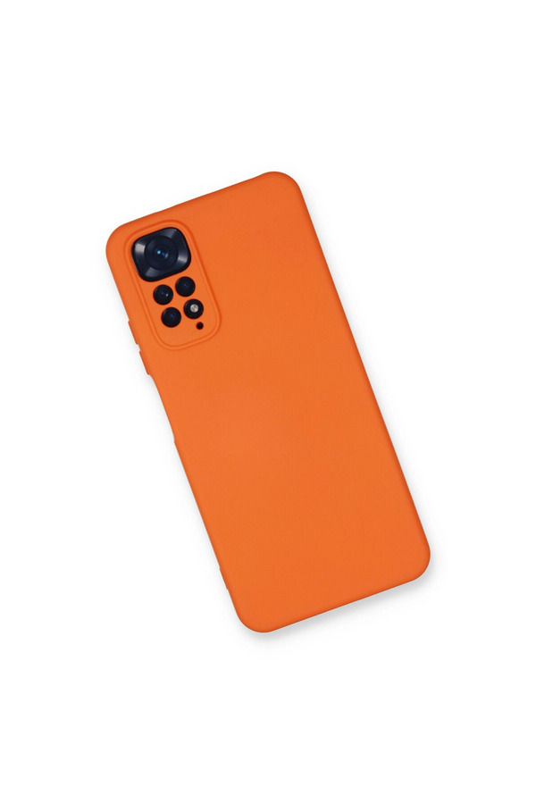 Evimdeyokyok Xiaomi Redmi Note 11 Kılıf Nano İçi Kadife Silikon - Turuncu