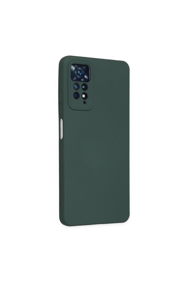 Evimdeyokyok Xiaomi Redmi Note 11 Pro Kılıf Nano İçi Kadife Silikon - Koyu Yeşil