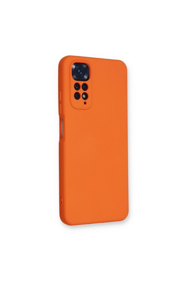 Evimdeyokyok Xiaomi Redmi Note 11 Kılıf Nano İçi Kadife Silikon - Turuncu