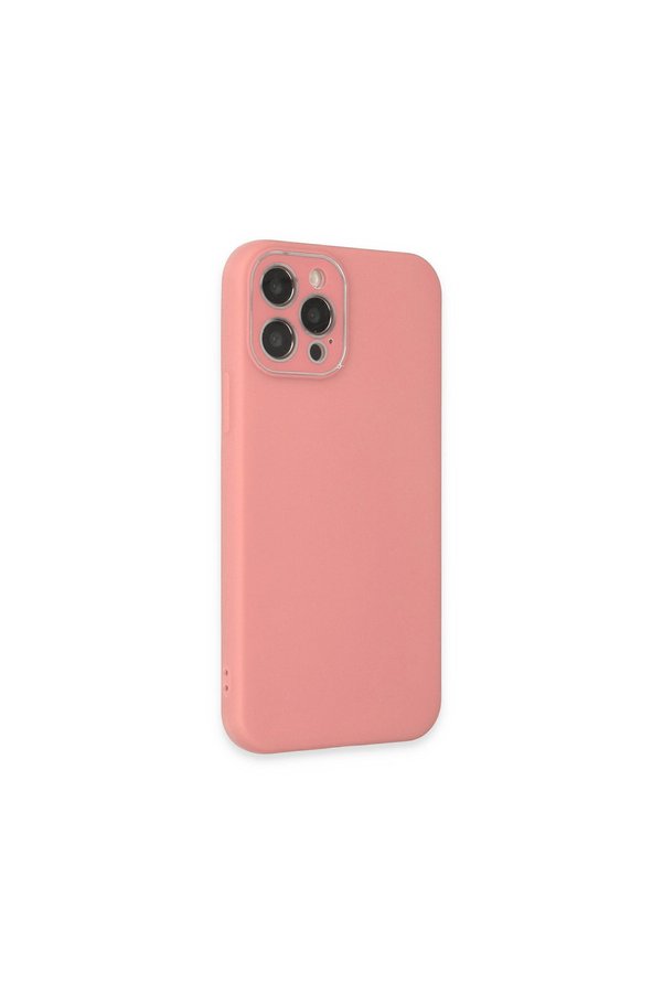 Evimdeyokyok Apple İphone 12 Pro Max Kılıf Lansman Glass Kapak - Pembe