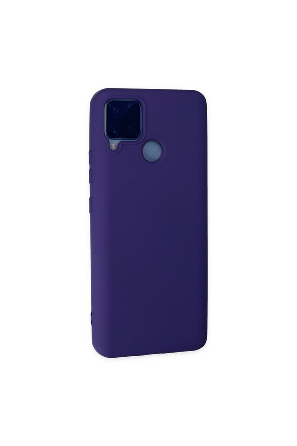 Evi̇mdeyokyok Realme C15 Kılıf Nano İçi̇ Kadi̇fe Si̇li̇kon - Mor