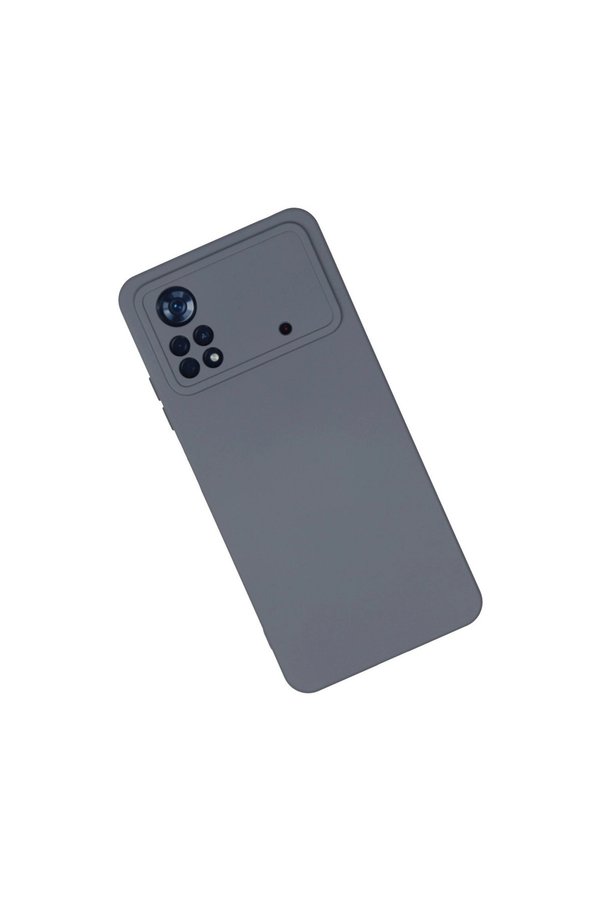 Evimdeyokyok Xiaomi Poco X4 Pro 5G Kılıf Nano İçi Kadife Silikon - Gri