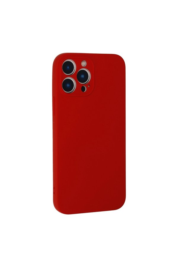 Evi̇mdeyokyok Apple İphone 13 Pro Max Kılıf Nano İçi̇ Kadi̇fe Si̇li̇kon - Kırmızı