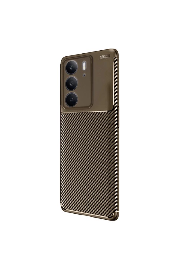 Evi̇mdeyokyok Realme C75 4G Auto Focus Karbon Kapak - Kahverengi̇