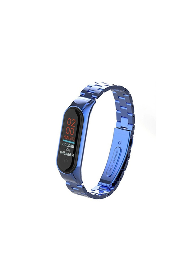 Evimdeyokyok Xiaomi Mi Band 4 Metal Baklalı Kordon - Mavi