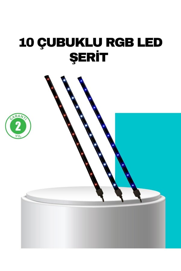 Ethab Giyim Led Meteor Yağmur Işığı 10 Adet Çubuk Kayan Yıldız Efektli - Glst7028-9255