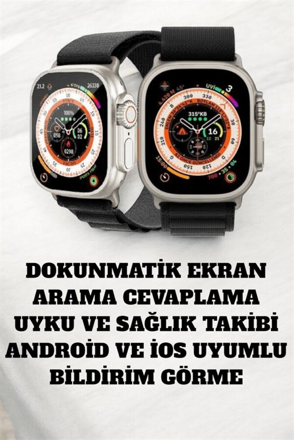 Etc 49Mm Ekranlı Kan Basıncı Ve Adımsayar Özellikli Bluetooth Akıllı Saat - Mmmmmm6807-9878