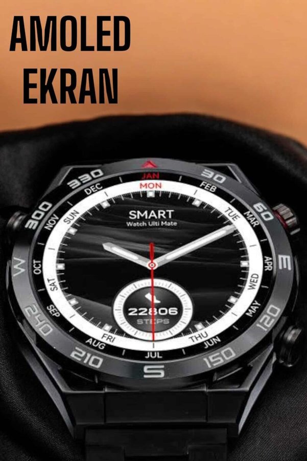 Emrexport Akıllı Saat Yeni Nesil 2024 Model Metal Kordonlu Bluetooth Bağlantılı - Galltr8623-6817