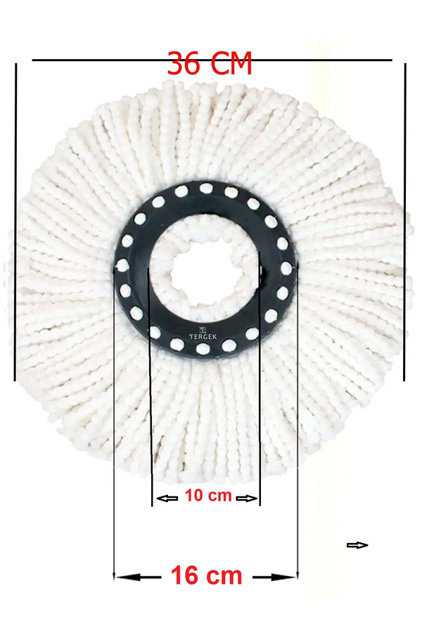 Ovivo 2 Adet 360° Döner Yuvarlak Mikrofiber Mop Paspas Yedek Ucu