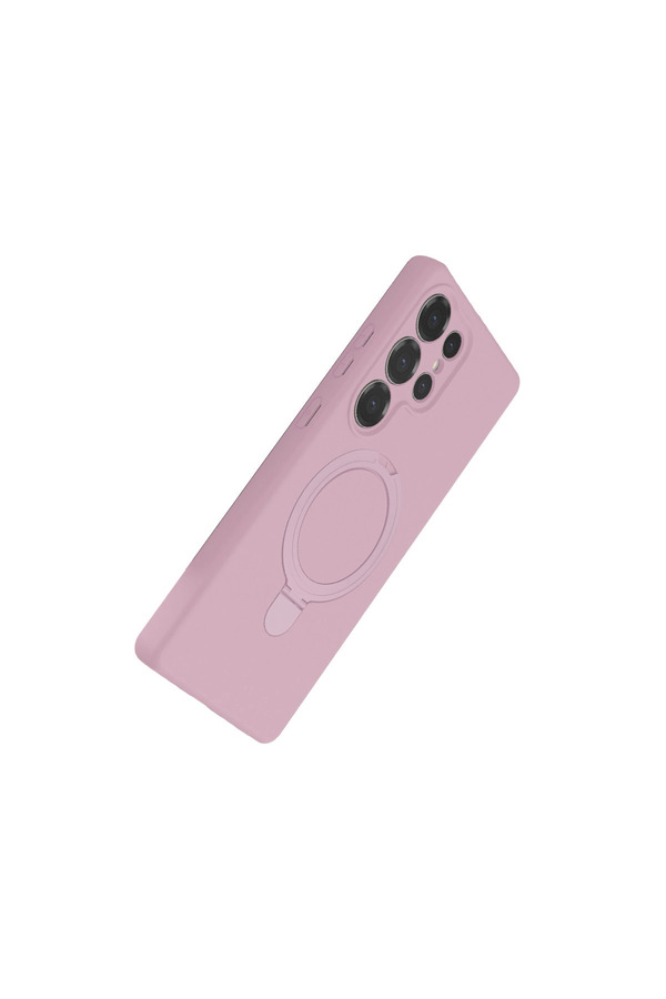 Evi̇mdeyokyok Samsung Galaxy S23 Ultra Regal Magsafe Standlı Kapak - Açık Pembe
