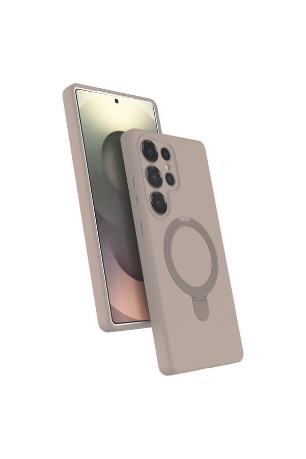 Evimdeyokyok Samsung Galaxy S23 Ultra Regal Magsafe Standlı Kapak - Çöl Titanyum