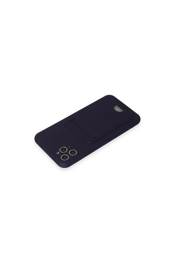Evimdeyokyok Apple İphone 11 Pro Max Kılıf Kelvin Kartvizitli Silikon - Derin Mor