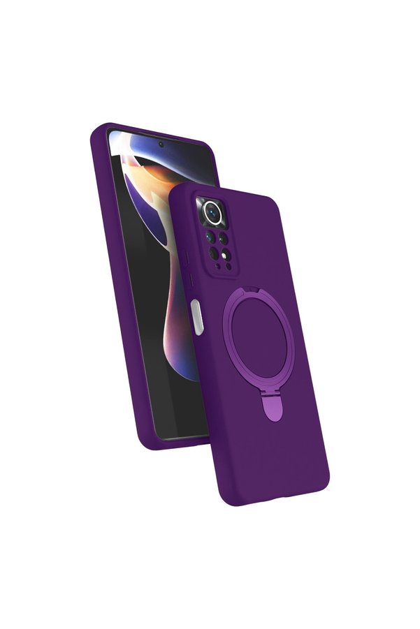 Evimdeyokyok Xiaomi Redmi Note 12 Pro 4G Regal Magsafe Standlı Kapak - Derin Mor
