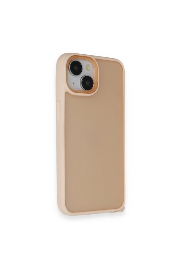 Evimdeyokyok Apple İphone 14 Kılıf Elegant Kapak - Pudra
