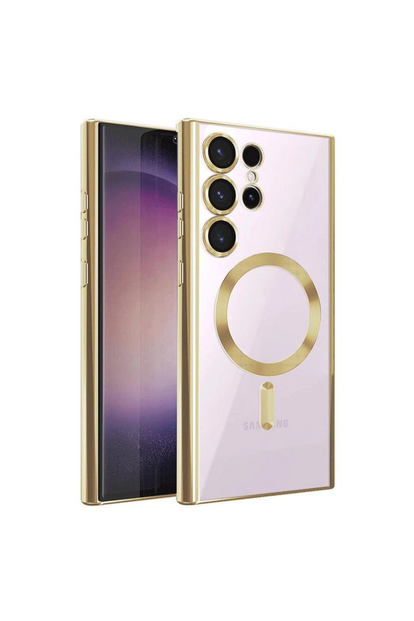 Evimdeyokyok Samsung Galaxy S25 Ultra Kılıf Kross Magneticsafe Kapak - Gold