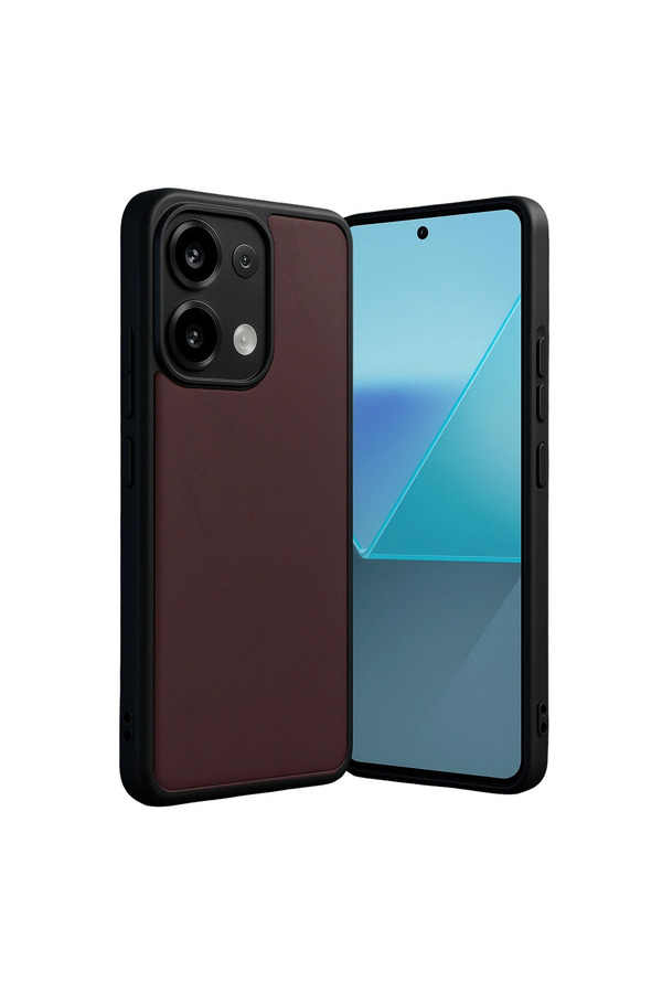 Evimdeyokyok Xiaomi Redmi Note 13 Pro 4G Kılıf Aras Deri Kapak - Bordo