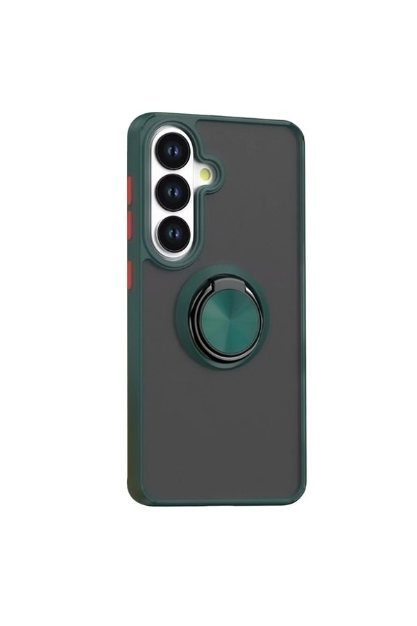 Evi̇mdeyokyok Samsung Galaxy S26 Montreal Yüzüklü Si̇li̇kon Kapak - Yeşi̇l